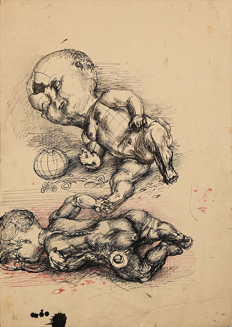 Dado’s drawing: Untitled, circa 1955